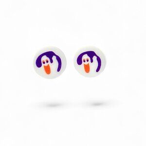 Pillsbury Inspired Halloween Ghost Cookie Stud Earrings